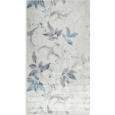 Takoy Koberec 80x140 cm krémově modrý zdobený rostlinným motivem LOTUS 6-HF-490270 | 80 x 140 cm