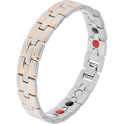 Šperky eshop ocelový matné stříbrné barvy linie L ve zlaté barvě magnety SP10.28
