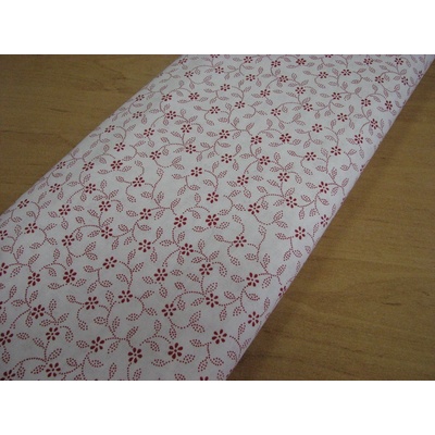 Bavlna bielo červená š.140cm