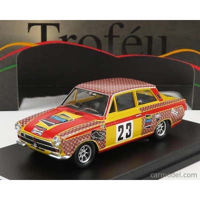 Trofeu Ford england Lotus Cortina 23 Touring Car Championship Sweden 1968 E.berger Červená Žlutá 1:43