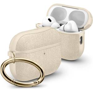 Spigen Твърд, текстилен калъф за Apple AirPods Pro 3 от Spigen Urban Fit - Dune Beige (8800283311525)