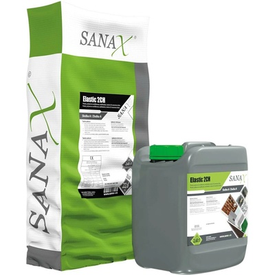Sanax Hydroizolační cementová 2K pružná stěrka s vlákny | Elastic 2CH - (31,2kg) šedá