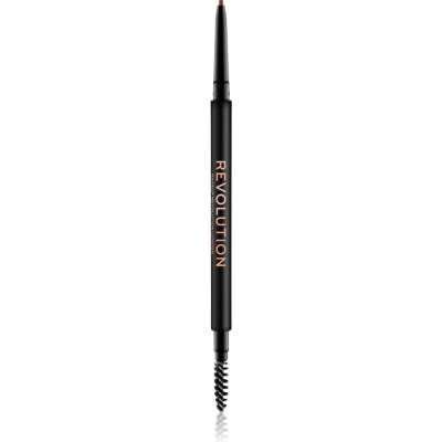 Revolution Precise Brow Pencil прецизен молив за вежди с четка цвят Light Brown 0.05 гр