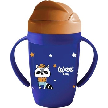 Image 1 of Wee Baby Чашка със сламка и дръжки Wee Baby - Friends, 265 ml, синя (339)