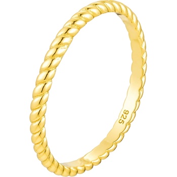 Olivie Strieborný prsteň CROISSANT GOLD 8797