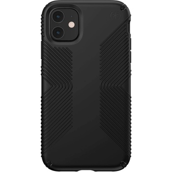 Speck Presidio Grip Case - удароустойчив хибриден кейс за iPhone 11 (черен)