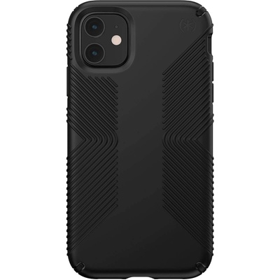 Speck Presidio Grip Case - удароустойчив хибриден кейс за iPhone 11 (черен)