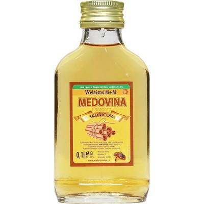 Včelařství M+M medovina dezertní skořicová 0,1 l