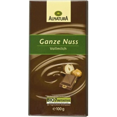 Alnatura Bio čokoláda s celými ořechy 100 g