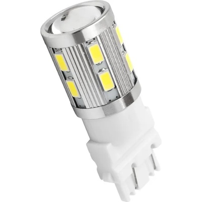 Диодна крушка тип t25 3156 canbus с 16 smd диода 5630 и лупа - двойна светлина - бяла (t2516sdw)