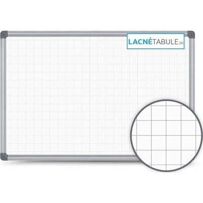 Memo Magnetická tabuľa v hliníkovom ráme s potlačou mriežky 170 x 100 cm