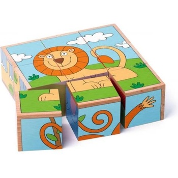 Woodyland Кубус 3 x 3 - екзотични животни (93056)