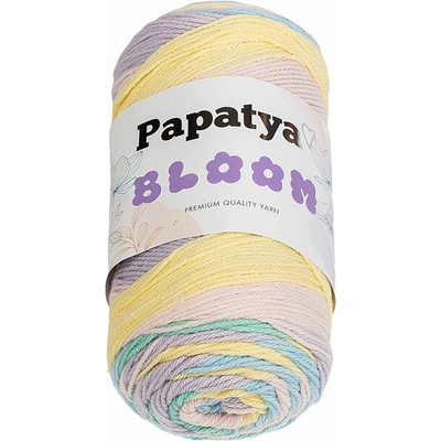 BELLATEX Priadza Papatya Bloom 100 g, 03 žltá, modrá, zelená