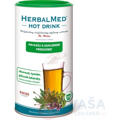 Dr.Weiss HerbalMed Hot Drink kašel a průdušky pri kašli a prechladnutí 180 g