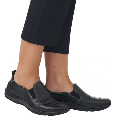 Rieker dámské kožené polobotky černé