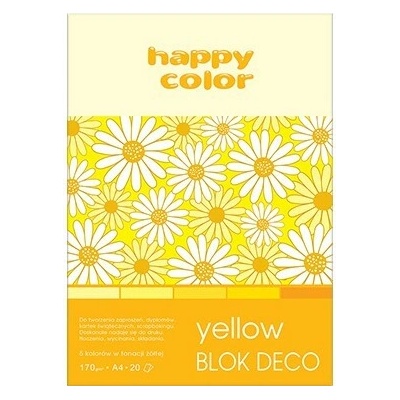 Blok Happy Color Deco Yellow A4 170 g 20 listů