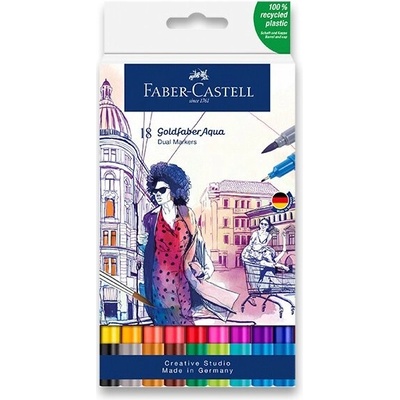 Faber-Castell 164618 Goldfaber Aqua Dual Marker 18 ks