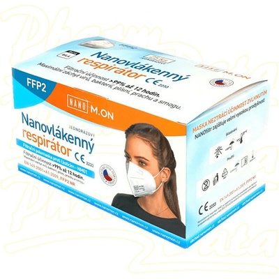 Nano M.ON nanovlákenný respirátor FFP2 bílý 25 ks