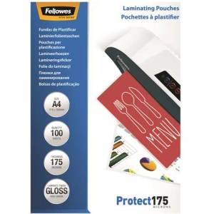 Fellowes Фолио за термоламиниране, 175 микрона, a4, гланц, 100 бр. , fellowes 5308703 (5308703)