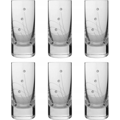 Semido Sklenice na destiláty s krystaly Preciosa Linie 6 x 70 ml