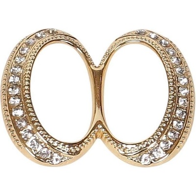 Златиста катарама за шалове и дрехи с камъчета