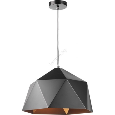 Onli - Пендел YONG 1xE27/22W/230V черен Ø 46 см (OL0227)