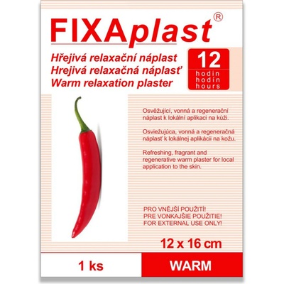 Fixaplast WARM Hrejivá kapsaicínová náplasť 12 x 16cm 1 ks