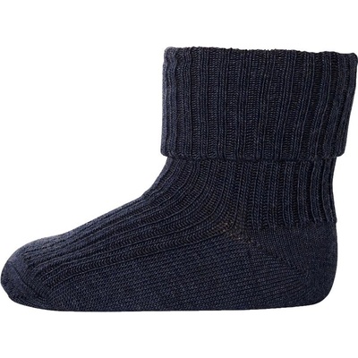mpDenmark SLABÉ MERINO PONOŽKY DARK DENIM MELANGE