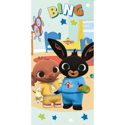 Carbotex Bavlnená osuška 70 x 140 cm Zajačik Bing a Sula v pyžame