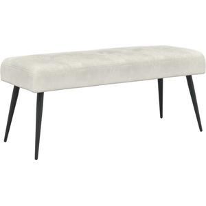 vidaXL Пейка с копчета Кремаво 110 x 40 x 46 cm Кадифе (42038537)