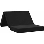 vidaXL Сгъваем диван легло 80 x 67 x 45 см Черно (900183)