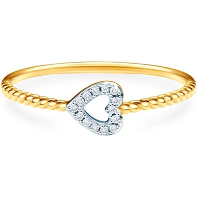 SAVICKI Пръстен сърце: два цвята. диаманти