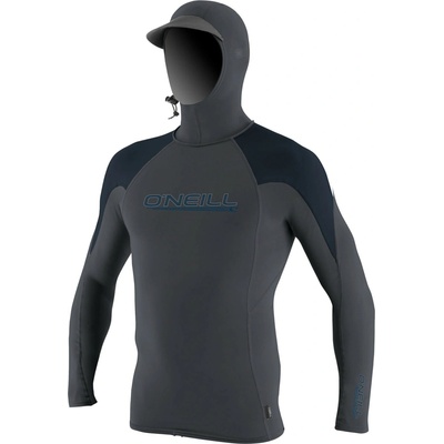 O'Neill Premium Skins O'zone L/S Rash Guard W/Hood graphite/slate/white