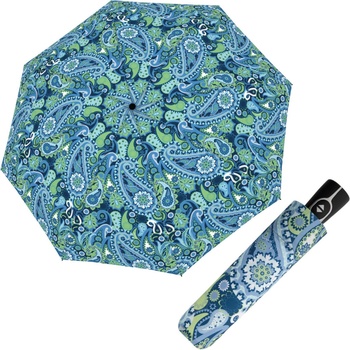 Doppler Fiber Magic Paisley dámský plně automatický deštník modrý