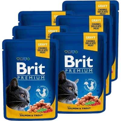 Brit Premium Cat Salmon & Trout 12 x 100 g