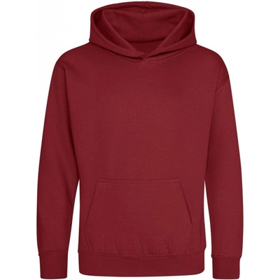 Just Hoods dětská mikina s klokankou Skipi červená pikantní chilli