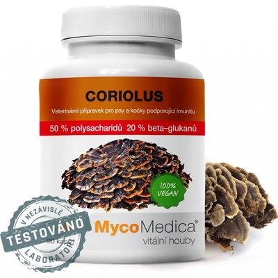 Mycomedica Coriolus 50% vysoká koncentrácia 90 kapsúl 500mg extraktu