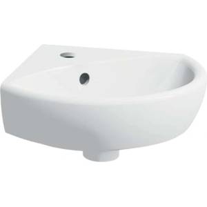 Geberit Selnova - Ъглова мивка 42x41 см, с преливник, отвор за смесител, бяла 500.326. 01.5 (500.326.01.5)