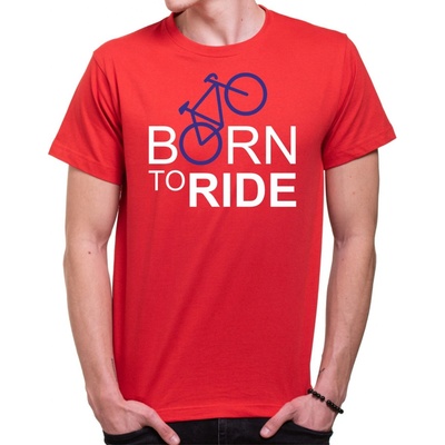 Fajntričko tričko Born to Ride červená