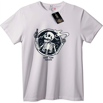 NOONEBRAND Тениска Череп и Дим - S, Black