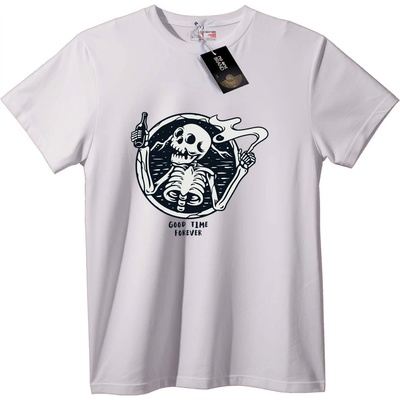 NOONEBRAND Тениска Череп и Дим - S, Black
