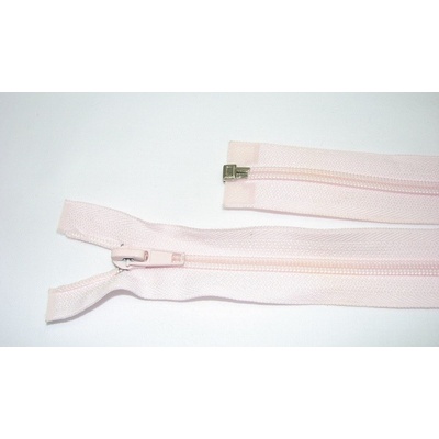 Zips špirála deliteľný 5mm - dĺžka 45cm farba svetlo ružová