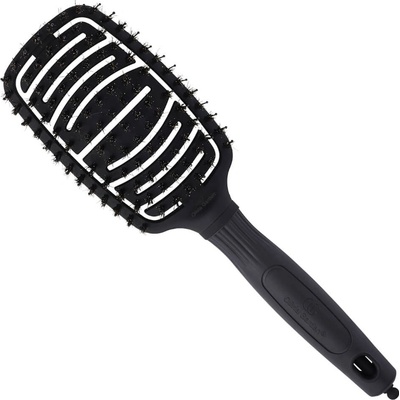 Olivia Garden Paddle Brush Flex Combo Black Label duálně zaoblený plochý kartáč na vlasy