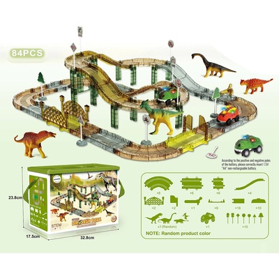 mamido Dinosauria dráha s elektrickým autíčkom 84 ks