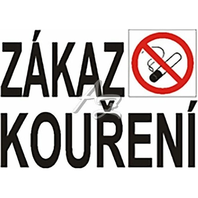 Cedulka plastová - Zákaz kouření A5