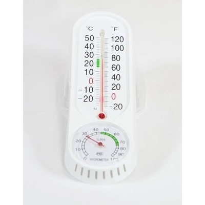 teploměr + vlhkoměr 22x6,5cm, -20°C+50°C, plast