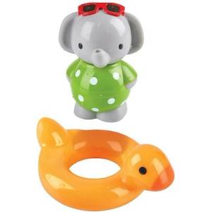 Hape Играчки за вода - Плуващ слон с патенце (E0222)