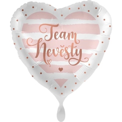 Party Deco Foliový balonek Team Nevěsty Rose Gold CZ 43 cm