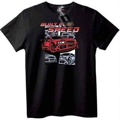 NOONEBRAND Тениска Built for Speed - M, Black