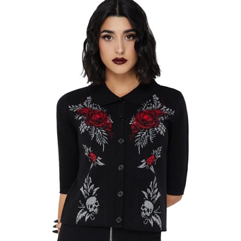 KILLSTAR дамска жилетка (top) KILLSTAR - Batty Blaze - Cardigan - Black - KSRA013595